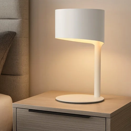 Abat jour camera da letto bianca design moderna