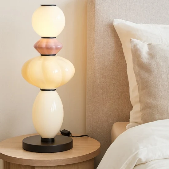 Abat-jour da comodino ceramica e vetro led 16w 3000k