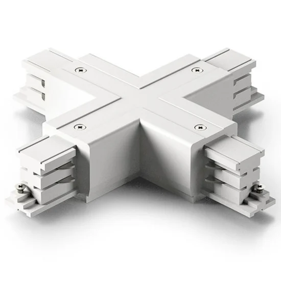 Accessorio giunto a x per connessione elettrica meccanica binario trifase bianco gea luce