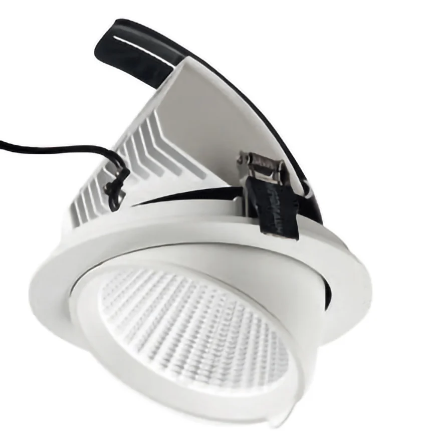 Adjustable Recessed Spotlight GEA LUCE - CHANDRA White Aluminum LED 3000K D. 13
