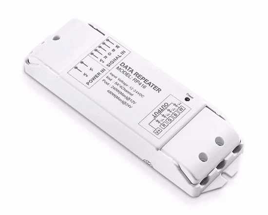 Amplificatore di segnale per strisce led rgb +bianco 480w 24v gea luce