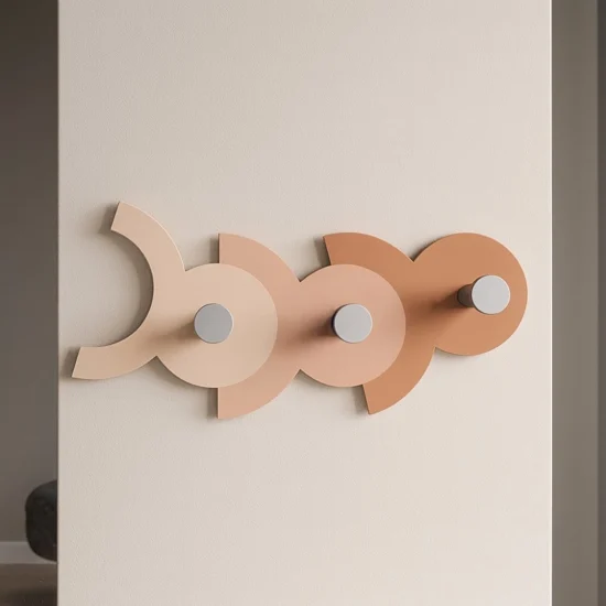 Appendiabiti da parete moderno pesca chiaro legno