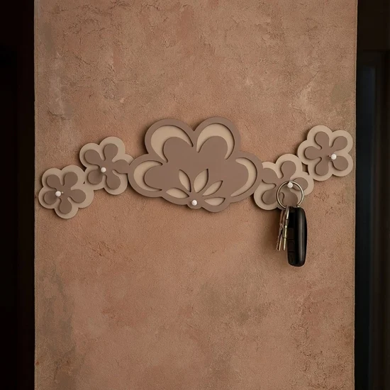 Appendichiavi a parete moderno magnetico legno colore grigio prugna
