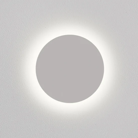 Applique cerchio rotondo gesso bianco led 10w 3000k