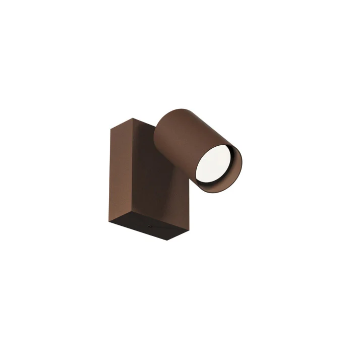 Applique con 1 Faretto Orientabile da Esterno GEA LED – GES2072 Alluminio Marrone LED
