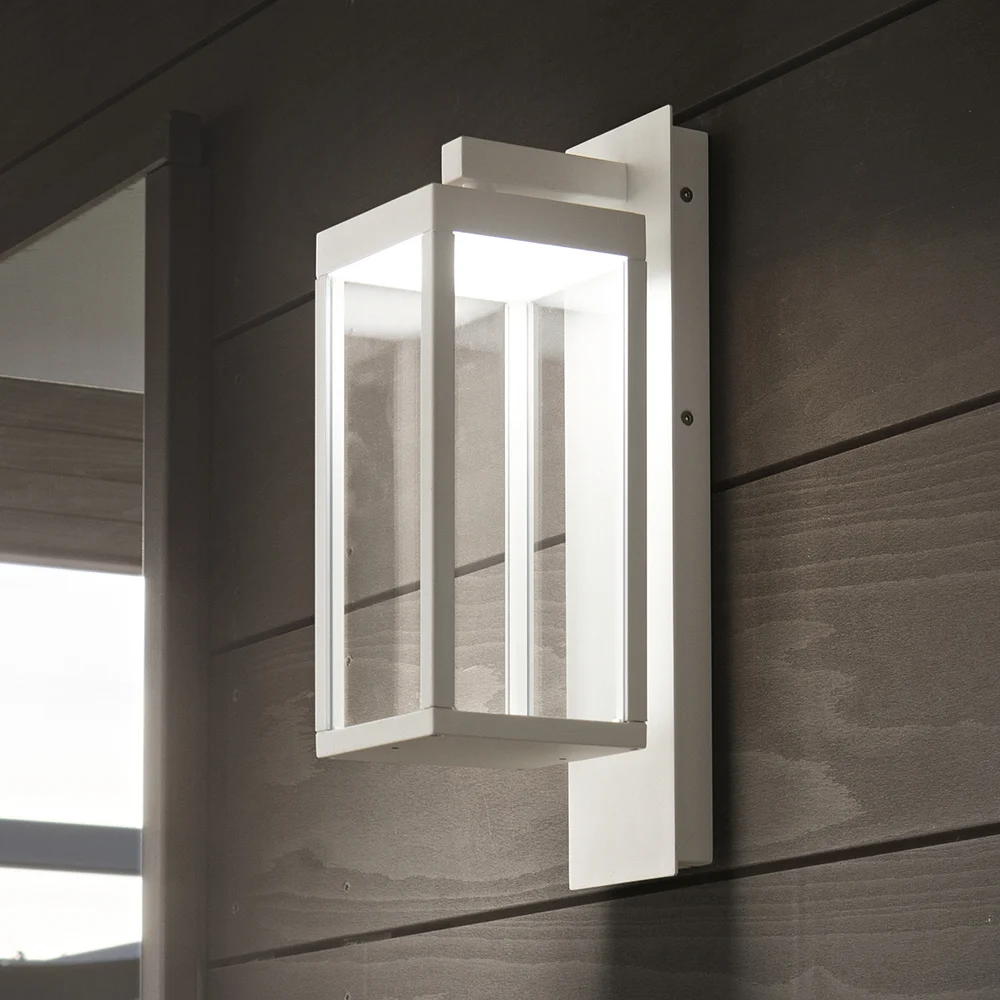 Applique da Esterno GEA LED – GES770 Alluminio Bianco Vetro LED 4000K