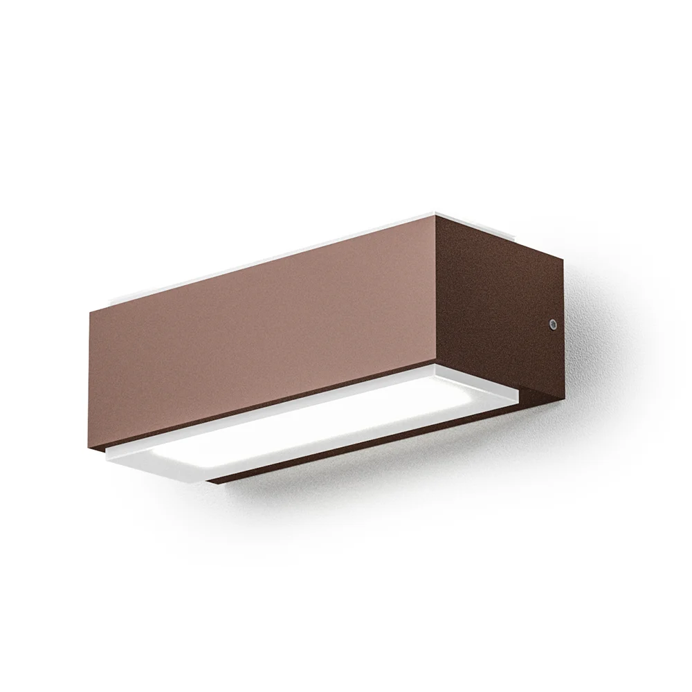 Applique da Esterno GEA LED – GES962 Alluminio Ruggine Policarbonato LED 4000K L. 18