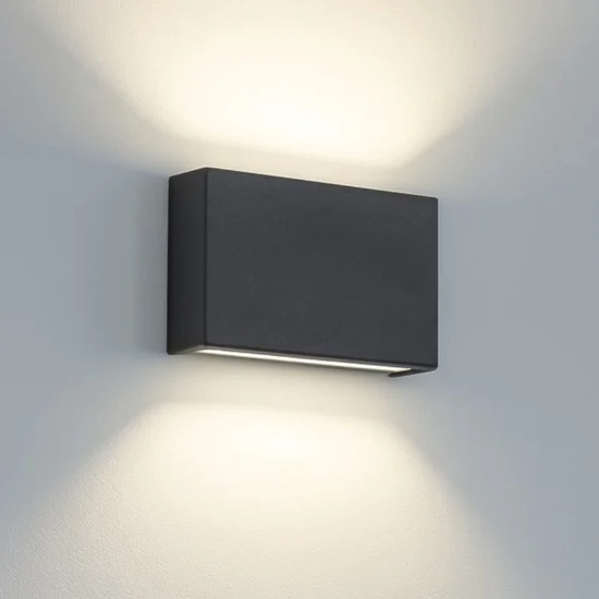Applique led 10w 4000k linea light box w2 bi emissione cemento