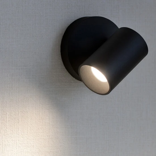 Applique led 11w 3000k orientabile linea light bart s nero
