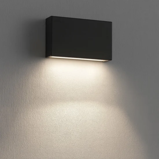 Applique led 14w 4000k linea light box w1 grigio cemento mono emissione