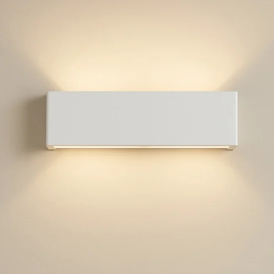 Applique led 19w 4000k bi emissione linea light box w2 bianco