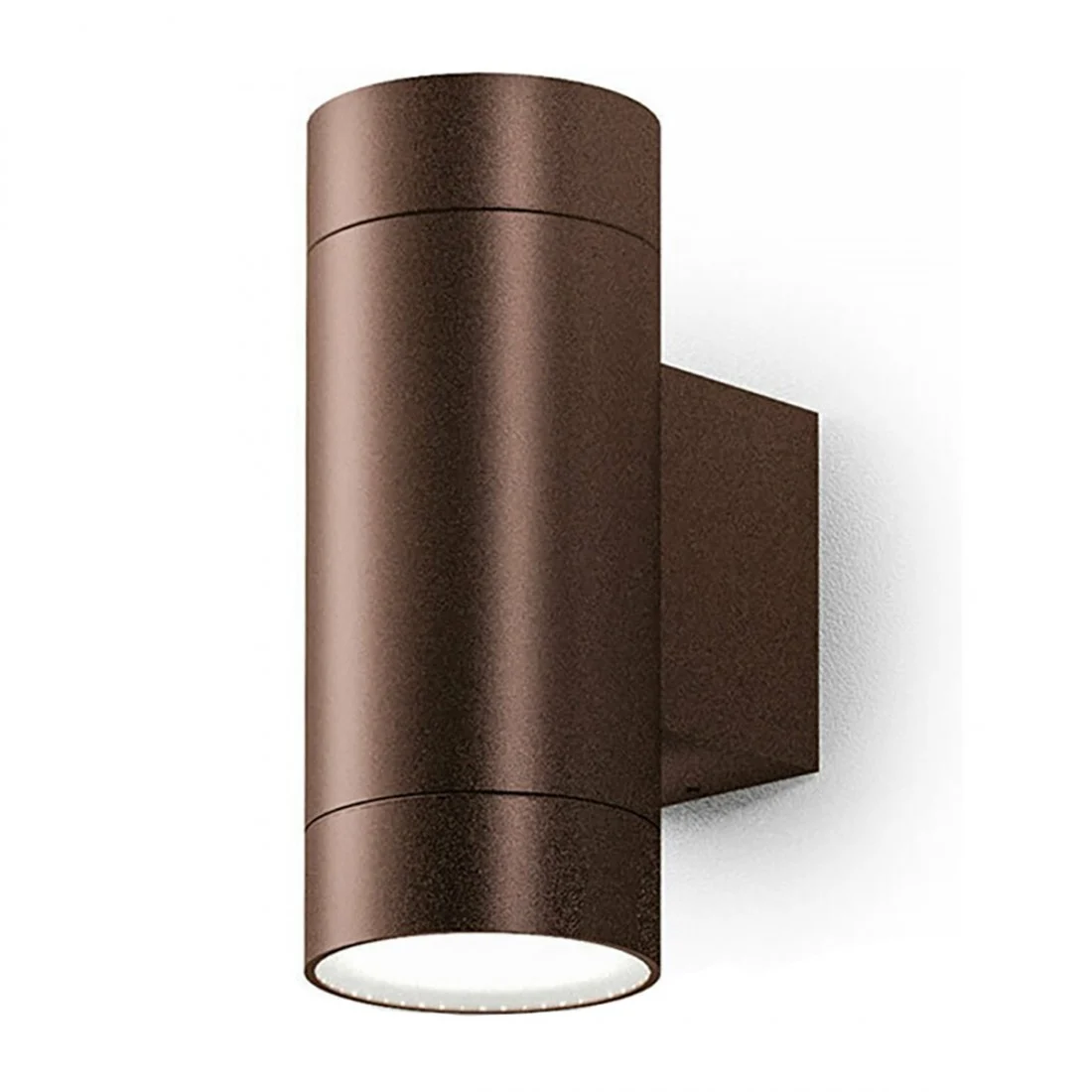Applique led Gea Led LILY B GES1067 GU10 IP54 marrone lampada parete alluminio biemissione classico