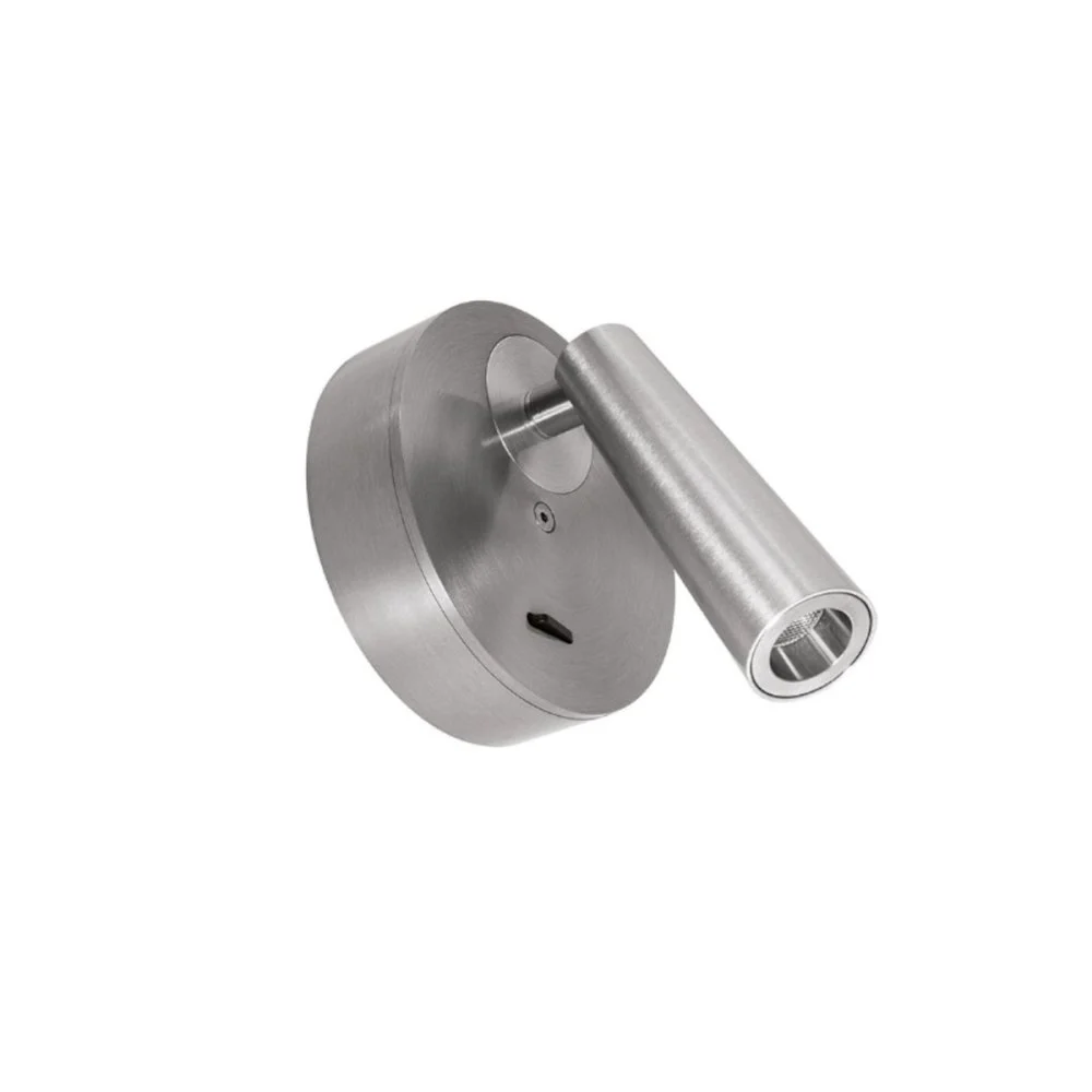 Applique moderno Gea Led GAP583 LED alluminio nickel metacrilato orientabile