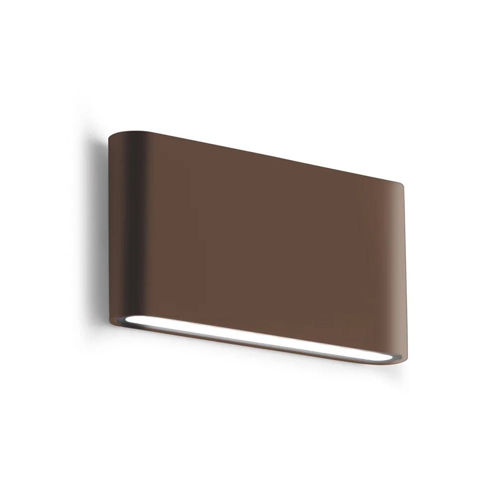 Applique murale extérieure LED GEA - GES882C, boîtier en polycarbonate et aluminium marron, LED 3000K, longueur 17 pouces