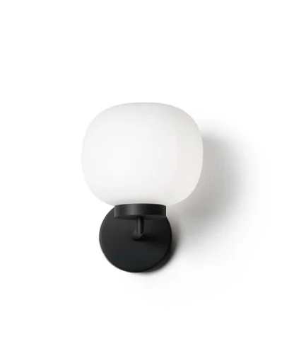 Applique Parete Bombo 1xE27 Sfera Vetro Bianco Ø19 cm Miloox