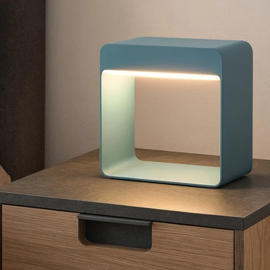 Dama linea light abat jour azzurra portatile led 3000k