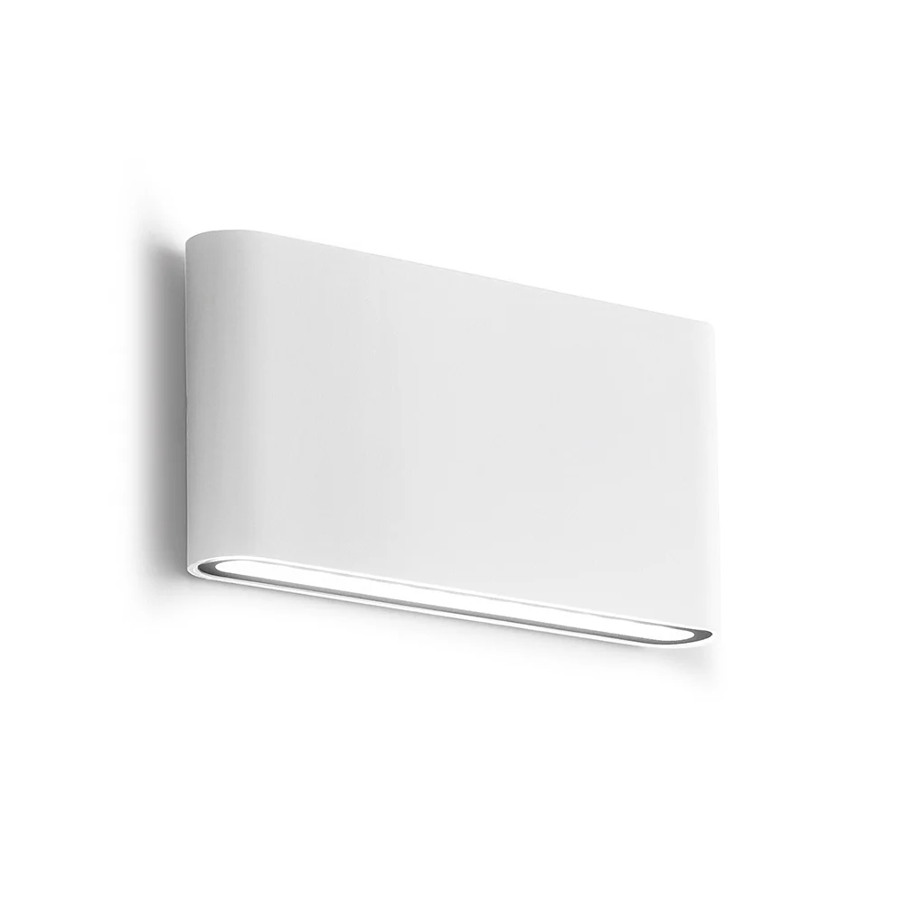 GEA LED Outdoor Wall Light - GES880C White Aluminum Polycarbonate LED 3000K L. 17