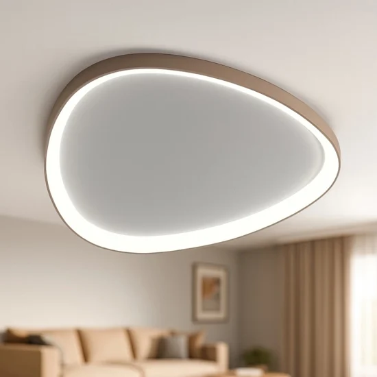 Grande plafoniera vivida lifering sabbia led 60w 3000k 4000k