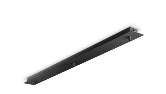 Ideal lux barra in metallo nero 3 fori 88cm