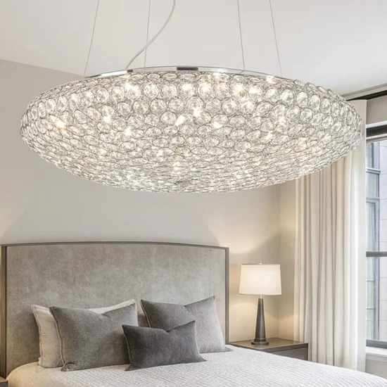 Ideal lux king sp7 lampadario di cristallo per stanza da letto