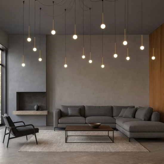 Ideal lux lucciola lampadario ragno sp16 led 16w 3000k nero