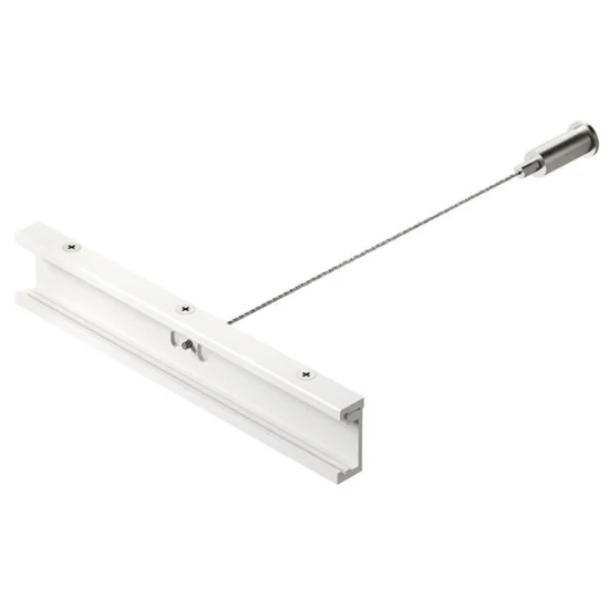 Kit sospensione bianco e staffa per unire due binari trifase gea luce