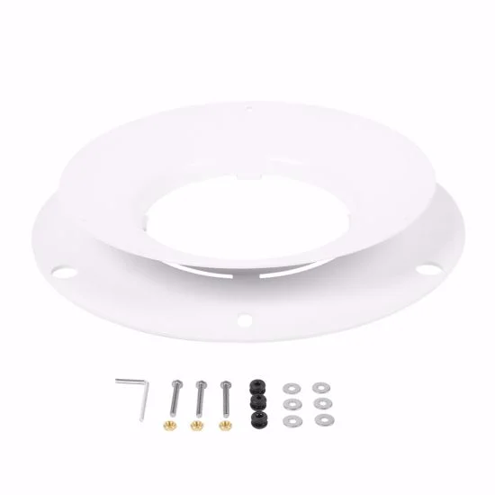 Kit staffa fissaggio a pavimento sistema antifurto per lampada linea light sfera 38cm