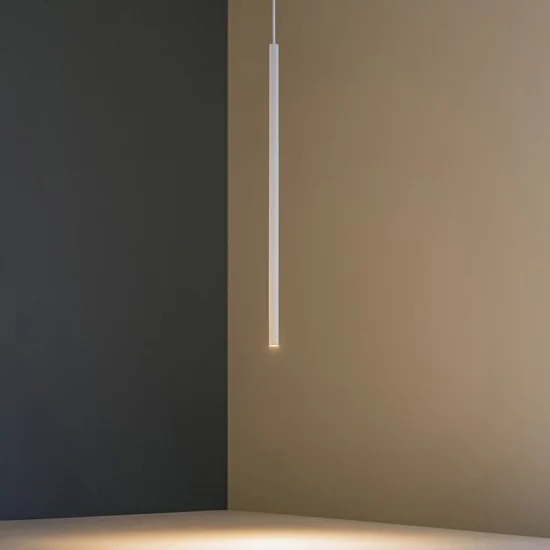 Lampada a sospensione cilindro bianco