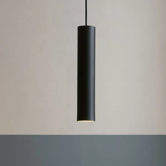 Lampada a sospensione cilindro nero