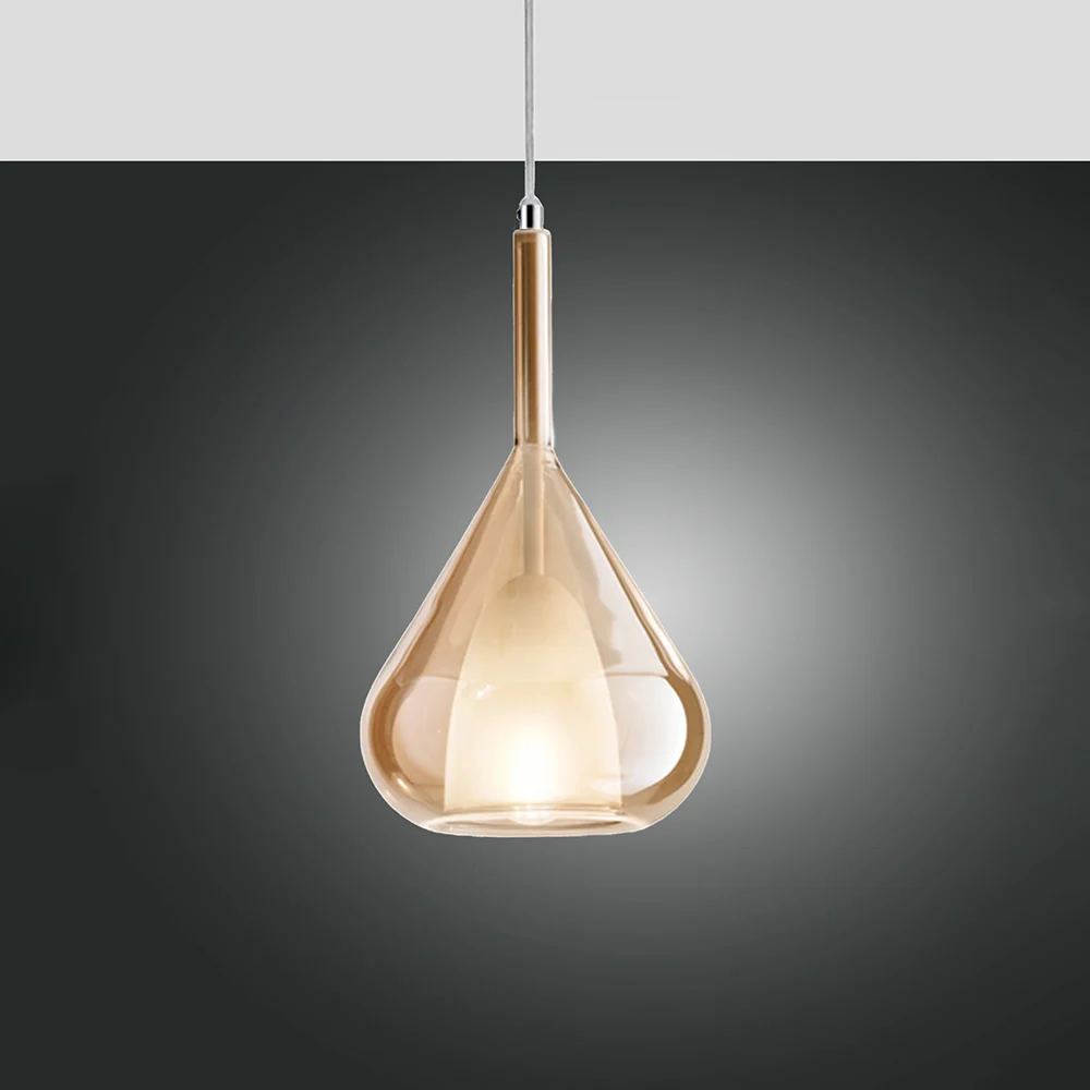 Lampada a Sospensione Singola per Composizione FABAS LUCE – LILA Vetro D. 15