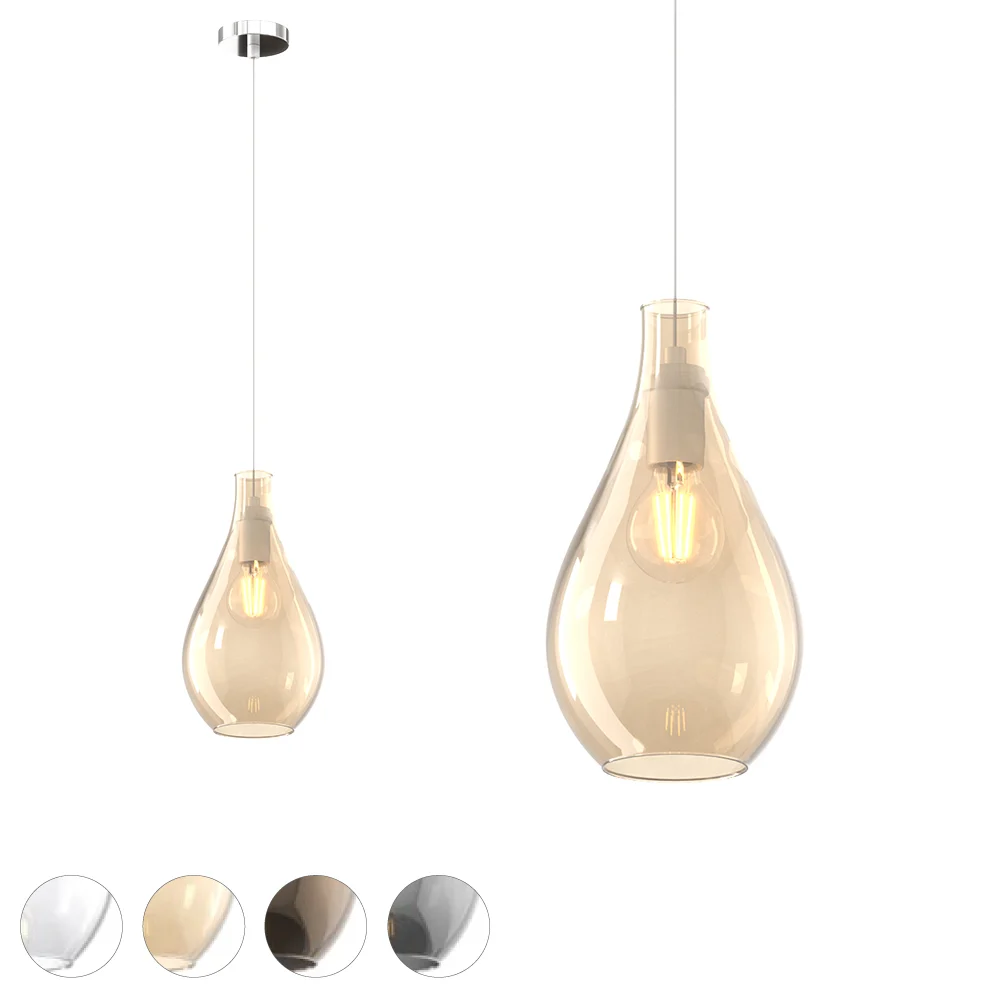 Lampada a Sospensione TOP LIGHT – DROP 2.0 Alluminio Vetro 1 Luce D. 16