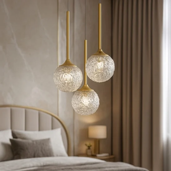 Lampadario 3 luci per camera da letto contemporaneo