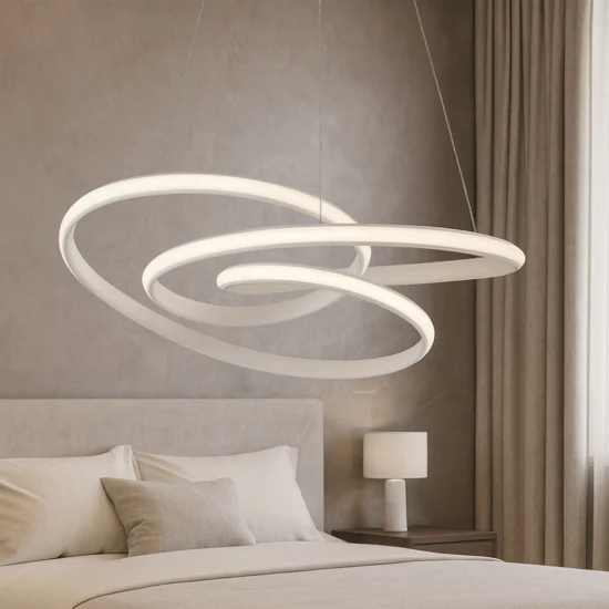 Lampadario design per camera da letto da letto bianco