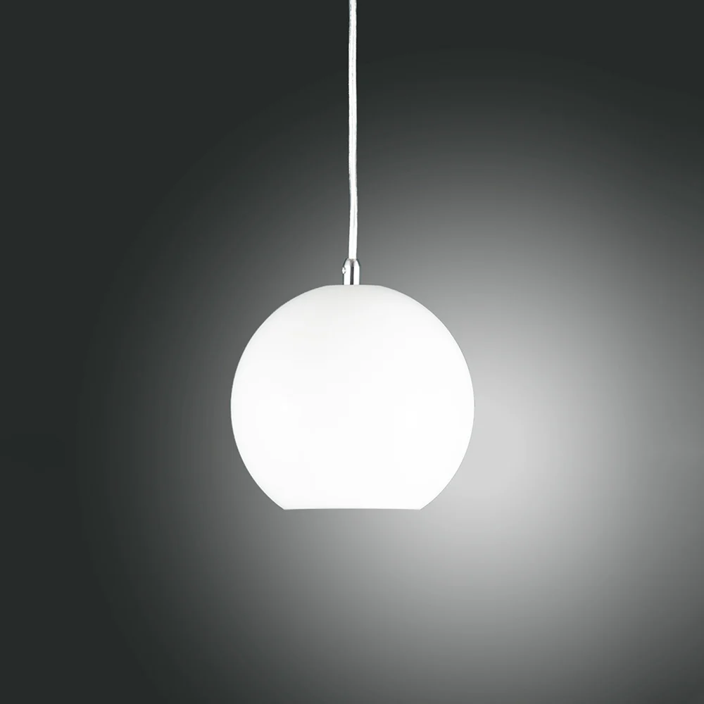 Lampe à Suspension Unique pour Composition FABAS LUCE - SFERA Verre Blanc D. 20