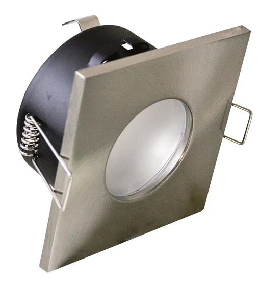 Life faretto per bagno doccia da incasso ip65 quadrato nichel