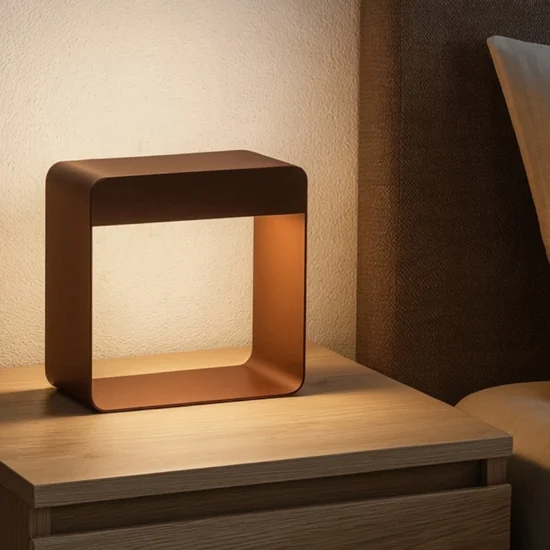 Linea light dama lampada da comodino marrone led 3000k portatile