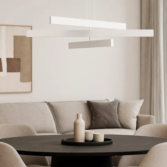 Maytoni origami lampadario da cucina led 46w 4000k bianco orientabile