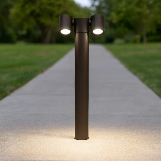 Maytoni wall strett lampione nero da giardino moderno luci orientabili