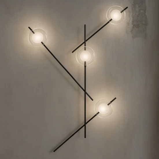 Miloox mikado applique moderna design sfere orientabili