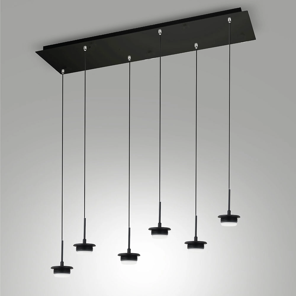 Montatura Sospensione Lineare per Composizione Fabas Luce Kit Luci LED 8W 6 Luci