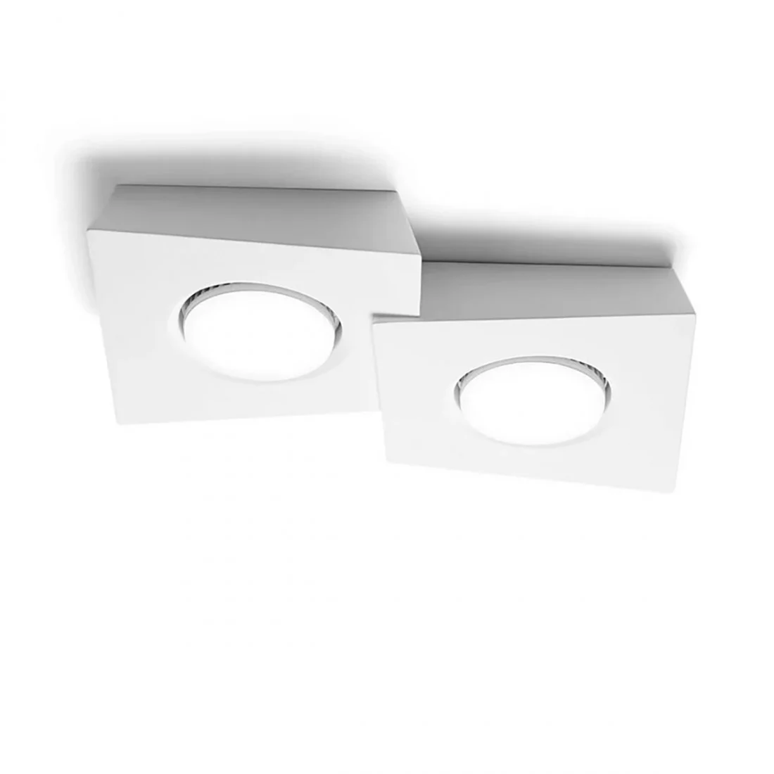 Plafoniera gesso Sforzin ANCHISE T372 GX53 LED lampada soffitto