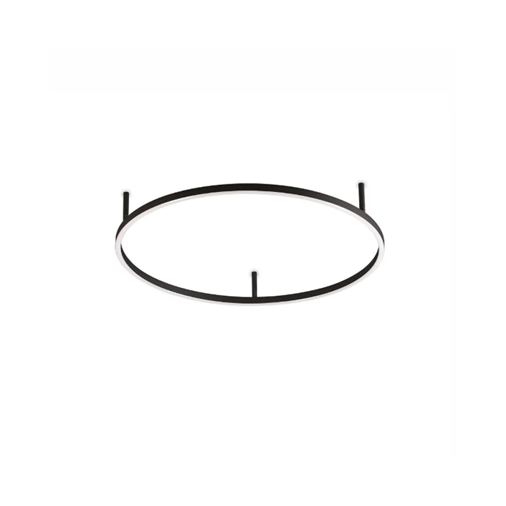 Plafoniera led Ideal Lux ORACLE SLIM PL D050 341910 341903 3400LM LED anello alluminio