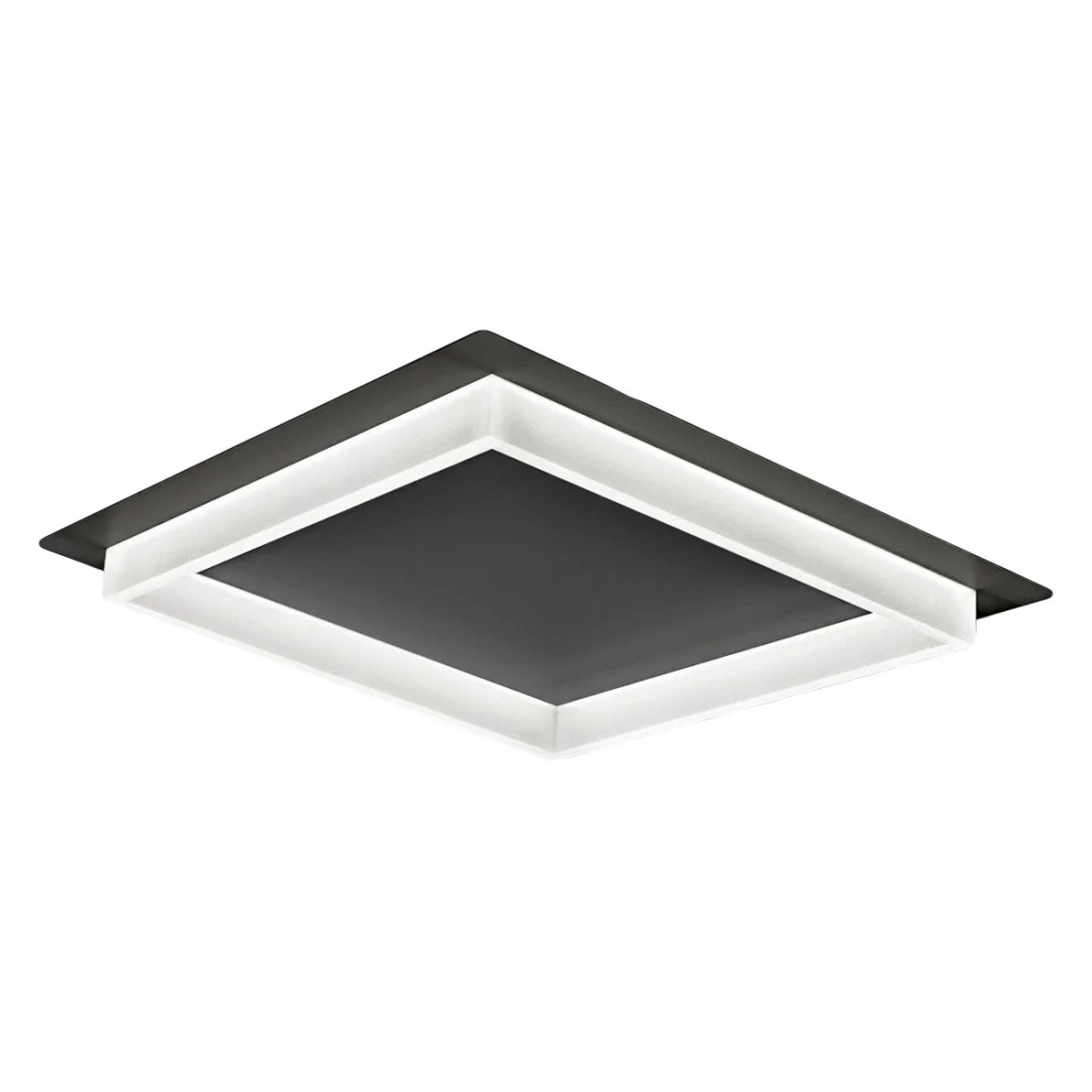 Plafoniera led Promoingross SQUARE Q65 NE switch nero lampada soffitto moderna