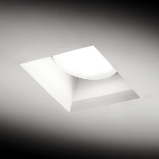 Sforzin filiatra faretto di gesso quadrato da incasso a soffitto