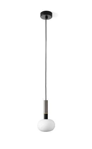 Sospensione Moderna Sfera Bianca 1xG9 Decoro Bronzo Mose Miloox
