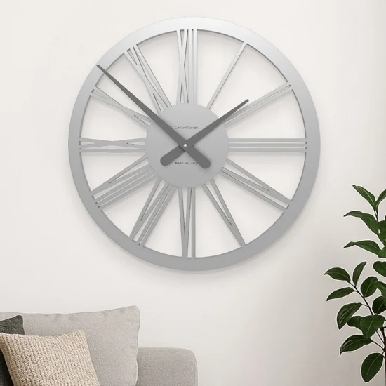 Tarquinio orologio alluminio 45 numeri romani da parete