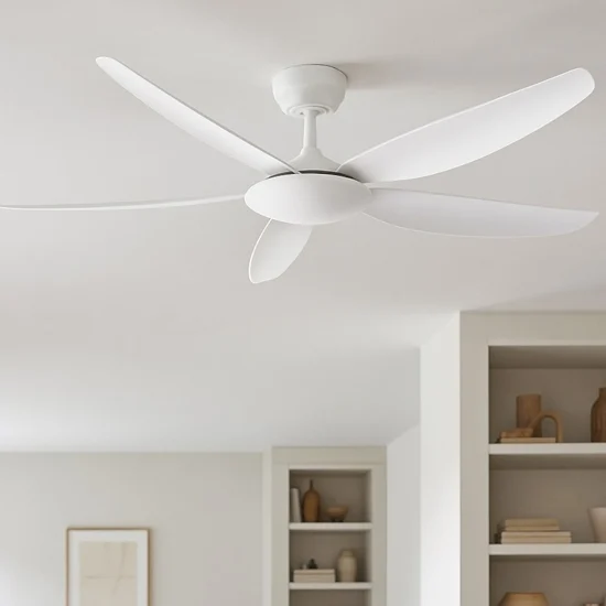 Ventilatore da soffitto bianco ambienti 20mq con telecomando