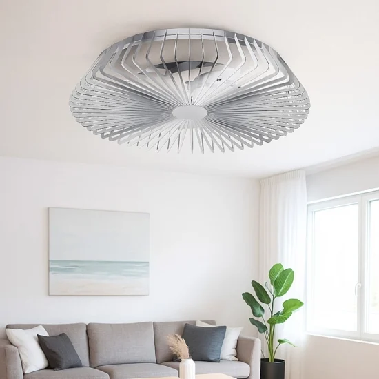 Ventilatore a plafoniera grigio silenzioso da soffitto 18mq con telecomando