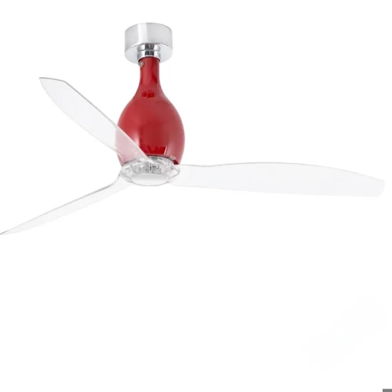 Ventilatore silenzioso rosso da soffitto in vetro 17mq