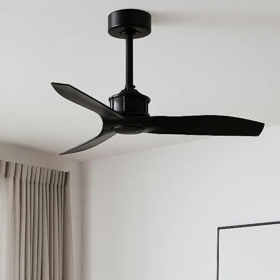 Ventilatore a soffitto 13mq pale nero silenzioso